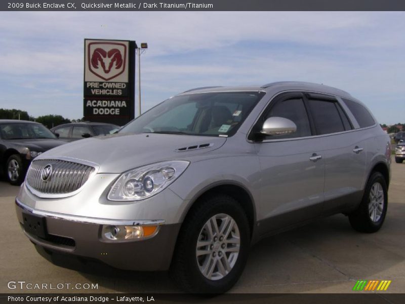 Quicksilver Metallic / Dark Titanium/Titanium 2009 Buick Enclave CX