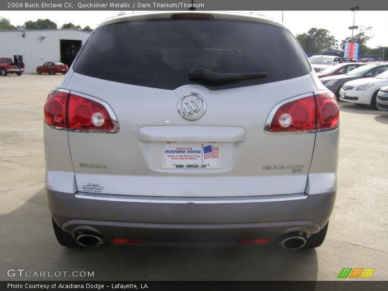 Quicksilver Metallic / Dark Titanium/Titanium 2009 Buick Enclave CX
