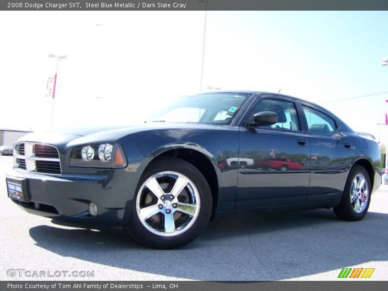 Steel Blue Metallic / Dark Slate Gray 2008 Dodge Charger SXT