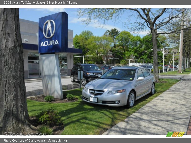 Alabaster Silver Metallic / Ebony 2008 Acura TL 3.2