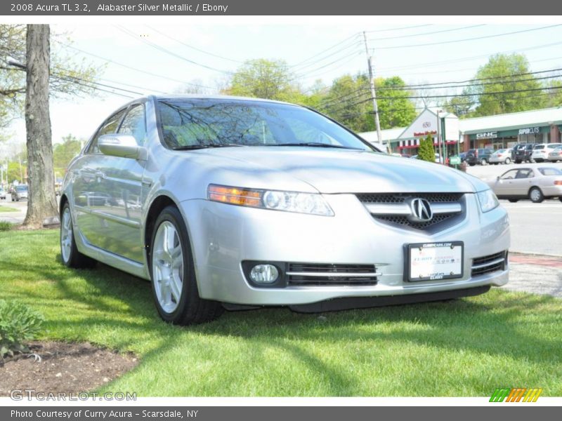 Alabaster Silver Metallic / Ebony 2008 Acura TL 3.2