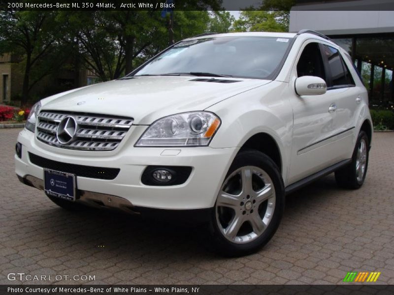 Arctic White / Black 2008 Mercedes-Benz ML 350 4Matic