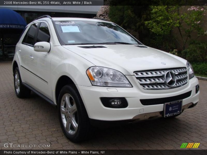 Arctic White / Black 2008 Mercedes-Benz ML 350 4Matic