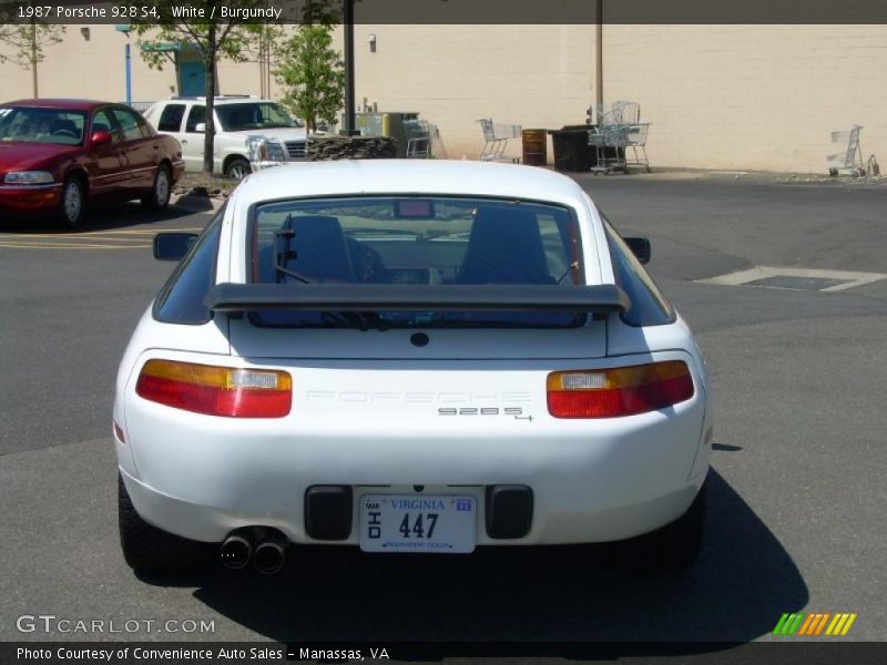 White / Burgundy 1987 Porsche 928 S4