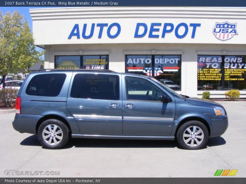 Ming Blue Metallic / Medium Gray 2007 Buick Terraza CX Plus