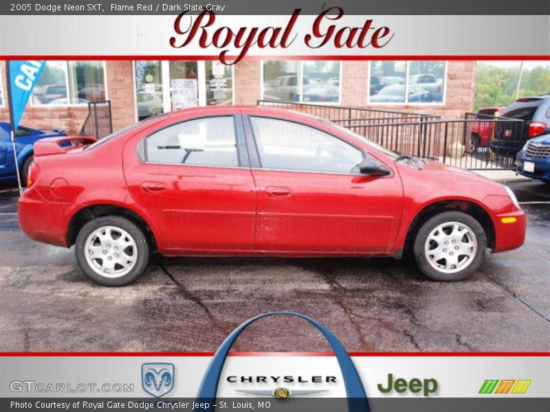 Flame Red / Dark Slate Gray 2005 Dodge Neon SXT