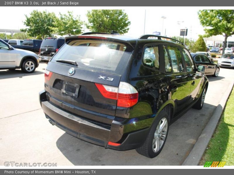 Jet Black / Sand Beige 2007 BMW X3 3.0si