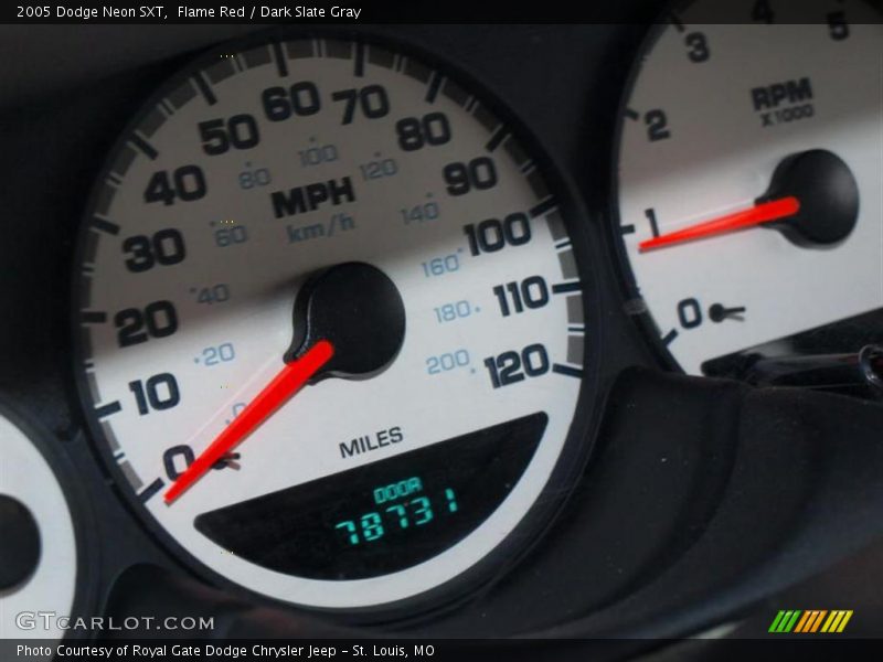 Flame Red / Dark Slate Gray 2005 Dodge Neon SXT