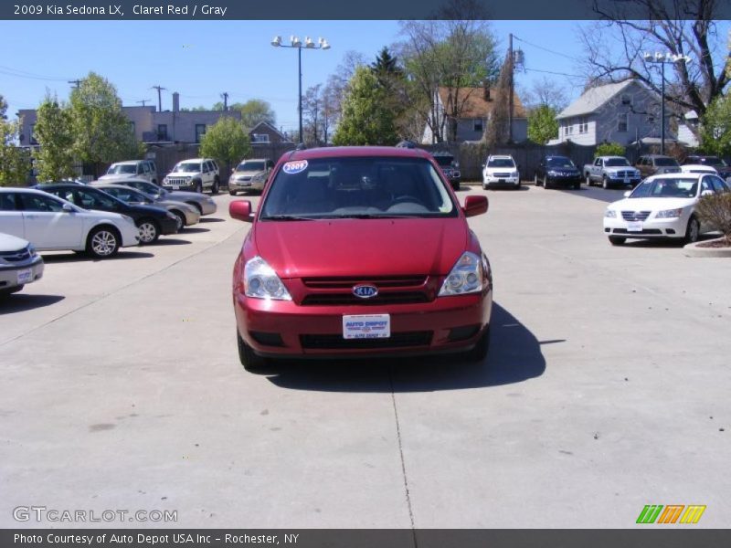 Claret Red / Gray 2009 Kia Sedona LX
