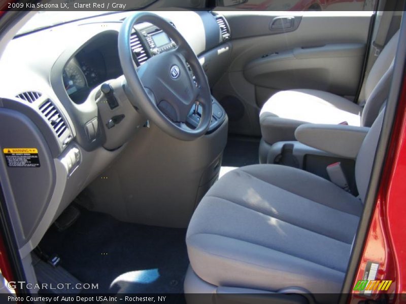Claret Red / Gray 2009 Kia Sedona LX
