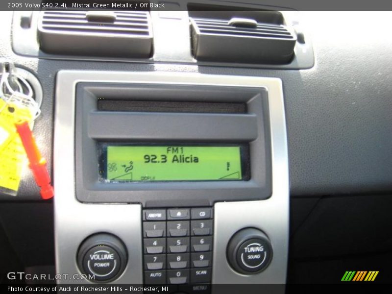 Mistral Green Metallic / Off Black 2005 Volvo S40 2.4i