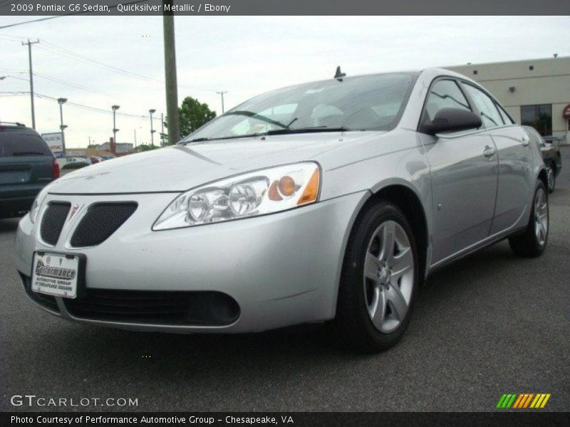 Quicksilver Metallic / Ebony 2009 Pontiac G6 Sedan