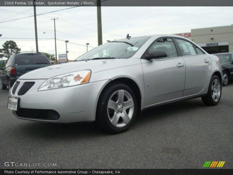 Quicksilver Metallic / Ebony 2009 Pontiac G6 Sedan