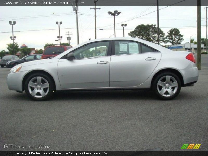 Quicksilver Metallic / Ebony 2009 Pontiac G6 Sedan