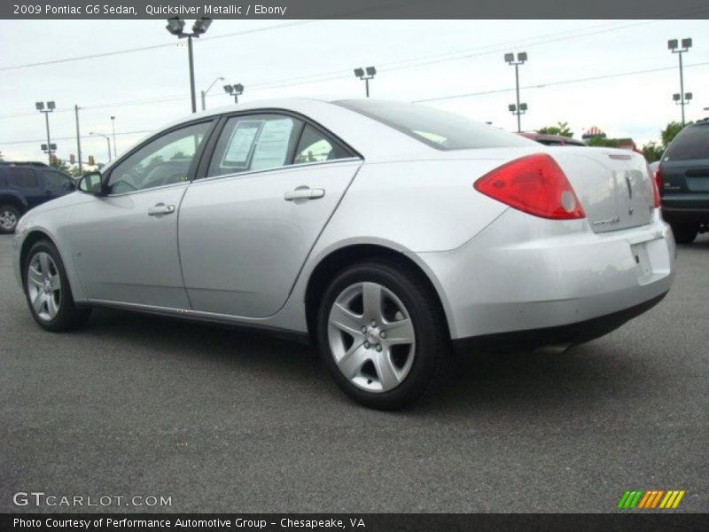 Quicksilver Metallic / Ebony 2009 Pontiac G6 Sedan