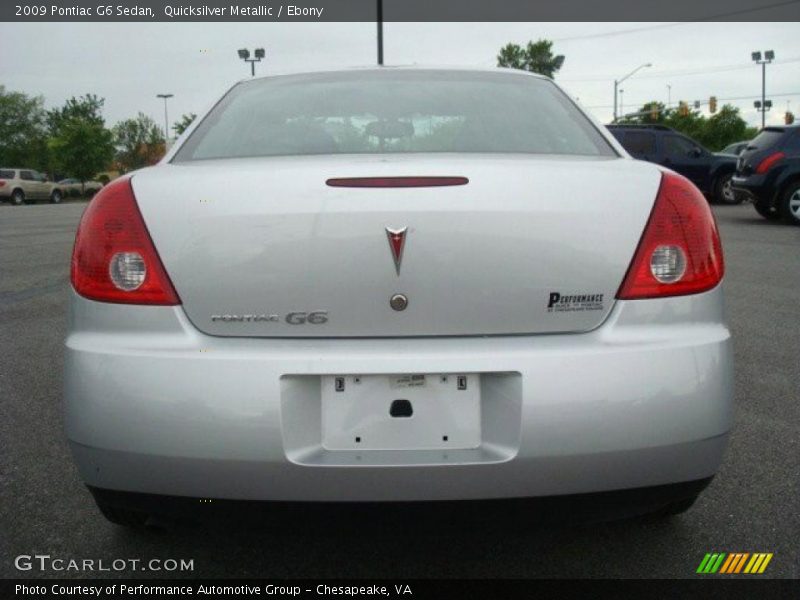 Quicksilver Metallic / Ebony 2009 Pontiac G6 Sedan