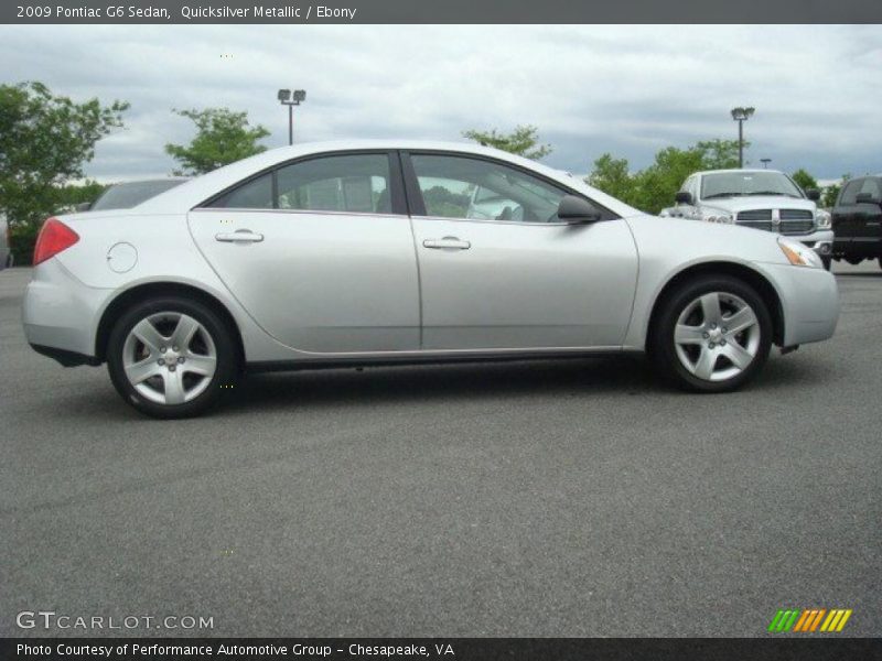 Quicksilver Metallic / Ebony 2009 Pontiac G6 Sedan