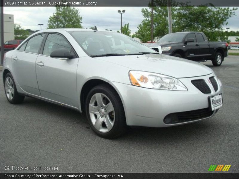 Quicksilver Metallic / Ebony 2009 Pontiac G6 Sedan