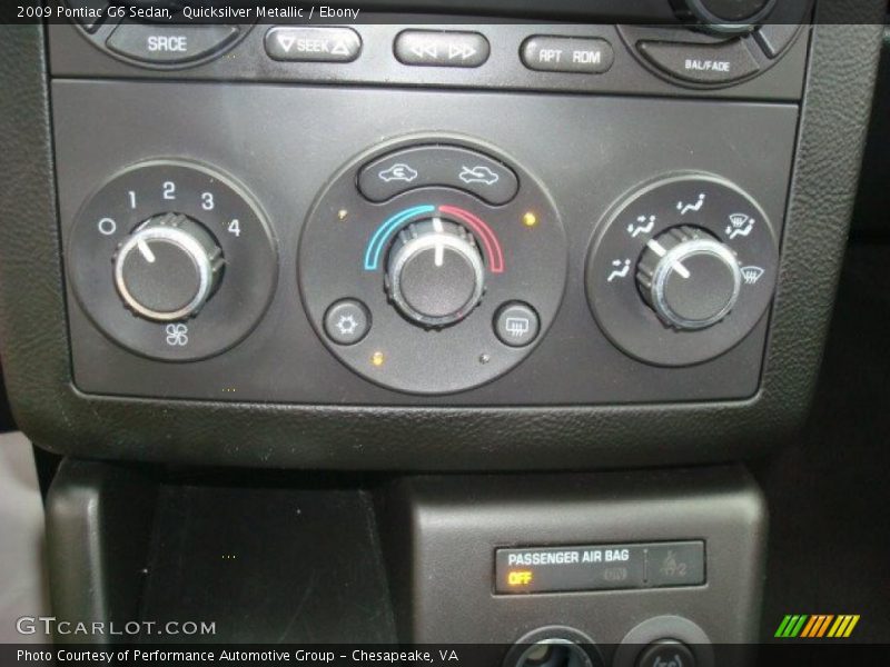 Quicksilver Metallic / Ebony 2009 Pontiac G6 Sedan