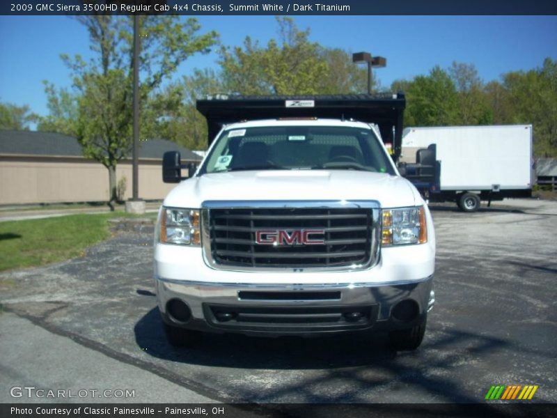 Summit White / Dark Titanium 2009 GMC Sierra 3500HD Regular Cab 4x4 Chassis