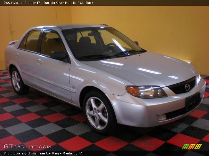 Sunlight Silver Metallic / Off Black 2001 Mazda Protege ES
