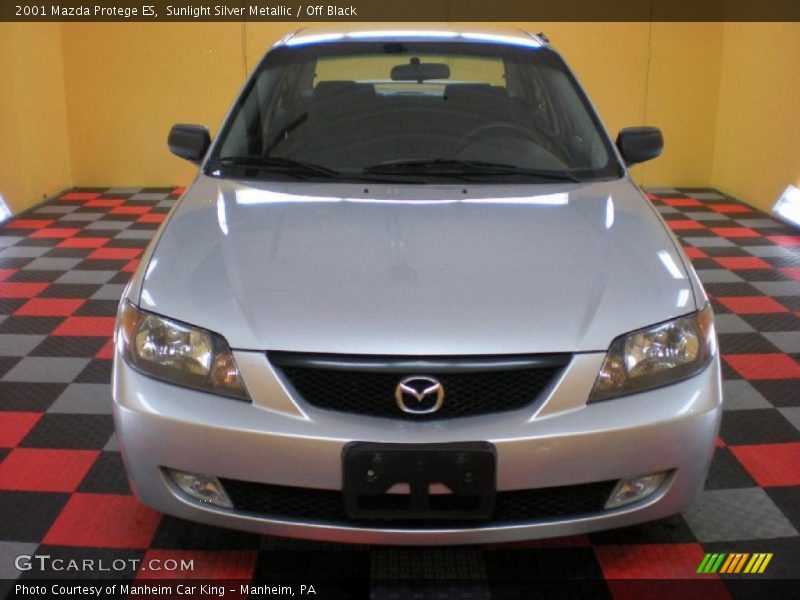 Sunlight Silver Metallic / Off Black 2001 Mazda Protege ES