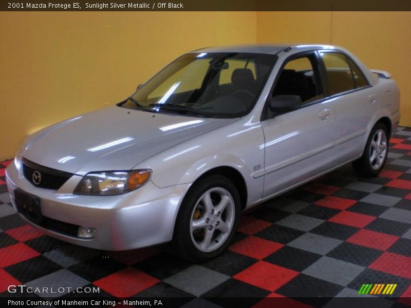 Sunlight Silver Metallic / Off Black 2001 Mazda Protege ES