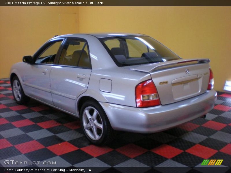 Sunlight Silver Metallic / Off Black 2001 Mazda Protege ES