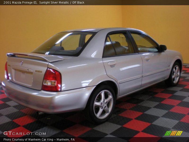 Sunlight Silver Metallic / Off Black 2001 Mazda Protege ES