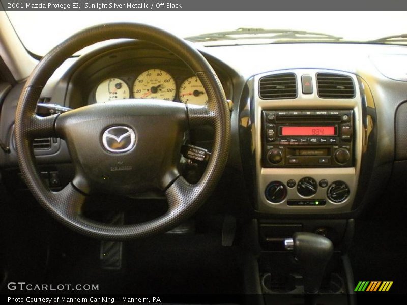 Sunlight Silver Metallic / Off Black 2001 Mazda Protege ES