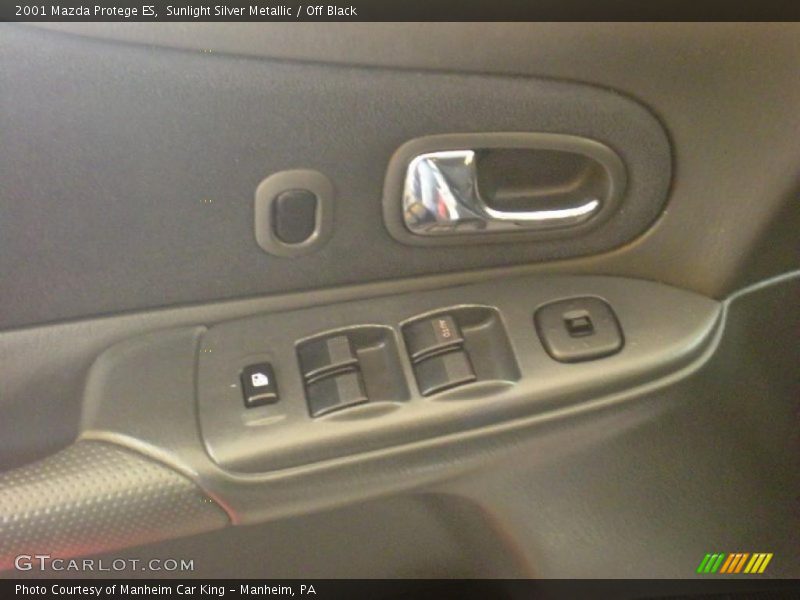 Sunlight Silver Metallic / Off Black 2001 Mazda Protege ES