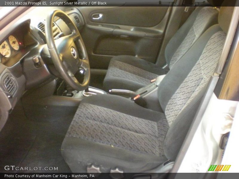 Sunlight Silver Metallic / Off Black 2001 Mazda Protege ES