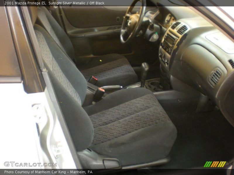 Sunlight Silver Metallic / Off Black 2001 Mazda Protege ES