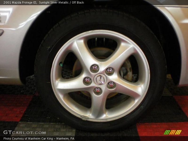 Sunlight Silver Metallic / Off Black 2001 Mazda Protege ES