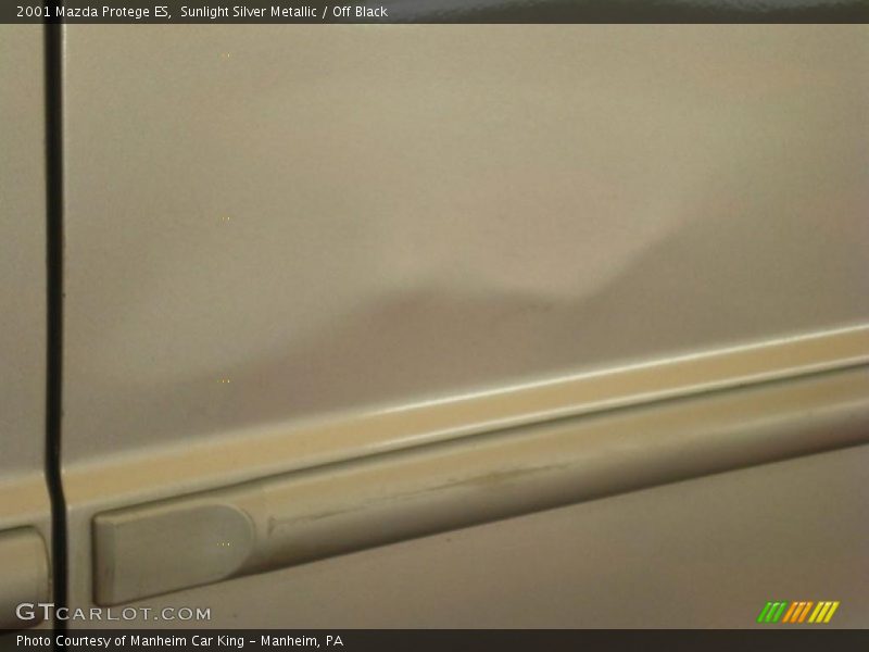 Sunlight Silver Metallic / Off Black 2001 Mazda Protege ES