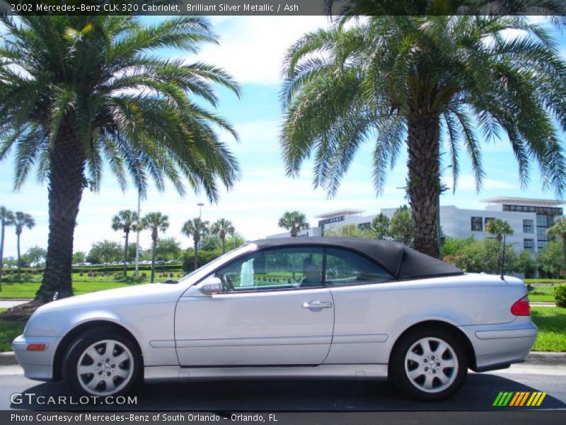 Brilliant Silver Metallic / Ash 2002 Mercedes-Benz CLK 320 Cabriolet