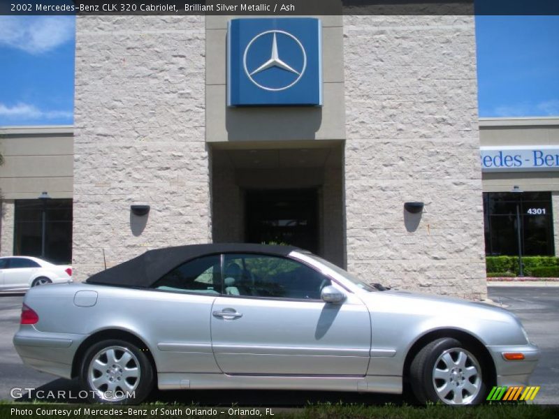 Brilliant Silver Metallic / Ash 2002 Mercedes-Benz CLK 320 Cabriolet