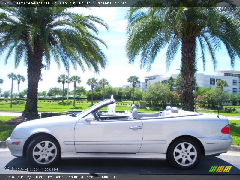 Brilliant Silver Metallic / Ash 2002 Mercedes-Benz CLK 320 Cabriolet