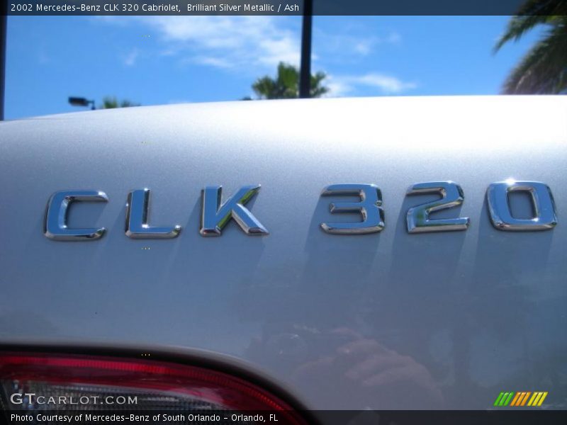 Brilliant Silver Metallic / Ash 2002 Mercedes-Benz CLK 320 Cabriolet