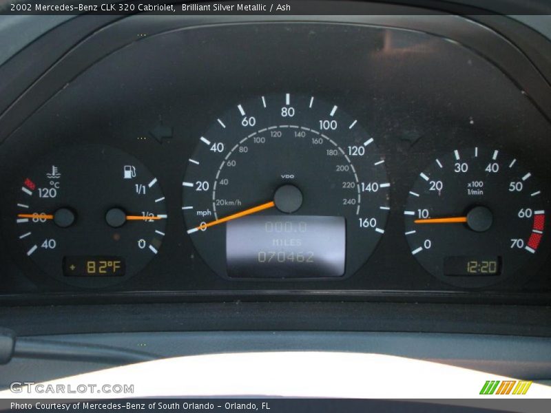 Brilliant Silver Metallic / Ash 2002 Mercedes-Benz CLK 320 Cabriolet