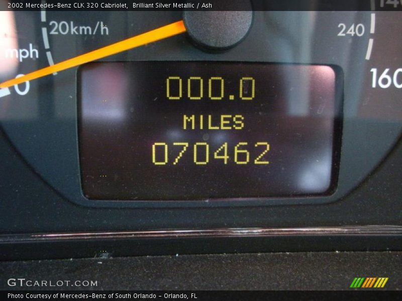 Brilliant Silver Metallic / Ash 2002 Mercedes-Benz CLK 320 Cabriolet