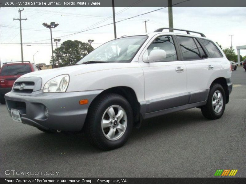 Nordic White / Beige 2006 Hyundai Santa Fe Limited
