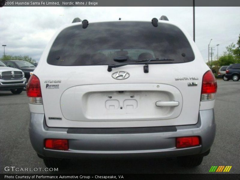 Nordic White / Beige 2006 Hyundai Santa Fe Limited