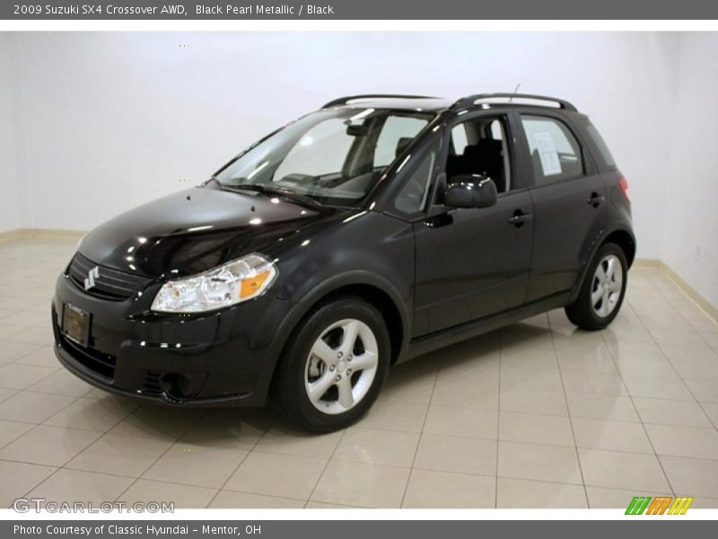 Black Pearl Metallic / Black 2009 Suzuki SX4 Crossover AWD