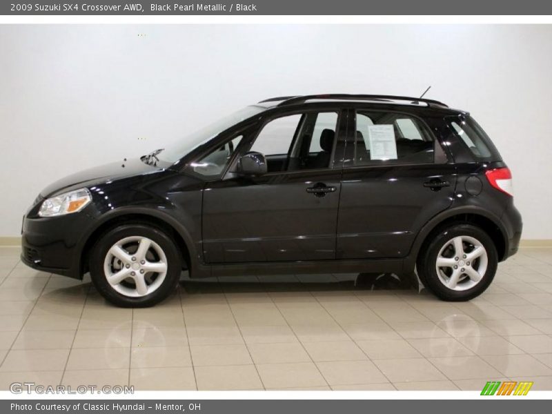 Black Pearl Metallic / Black 2009 Suzuki SX4 Crossover AWD
