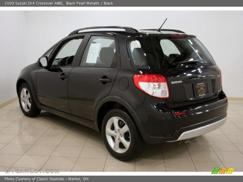 Black Pearl Metallic / Black 2009 Suzuki SX4 Crossover AWD