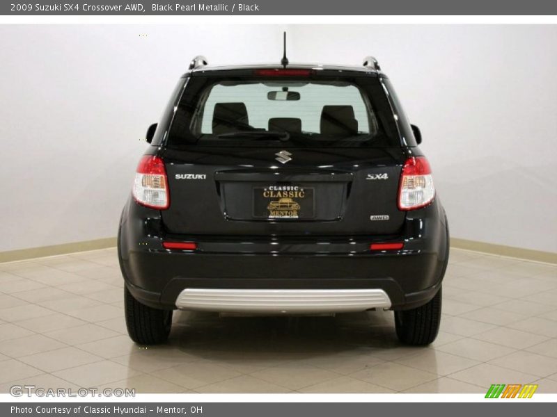 Black Pearl Metallic / Black 2009 Suzuki SX4 Crossover AWD