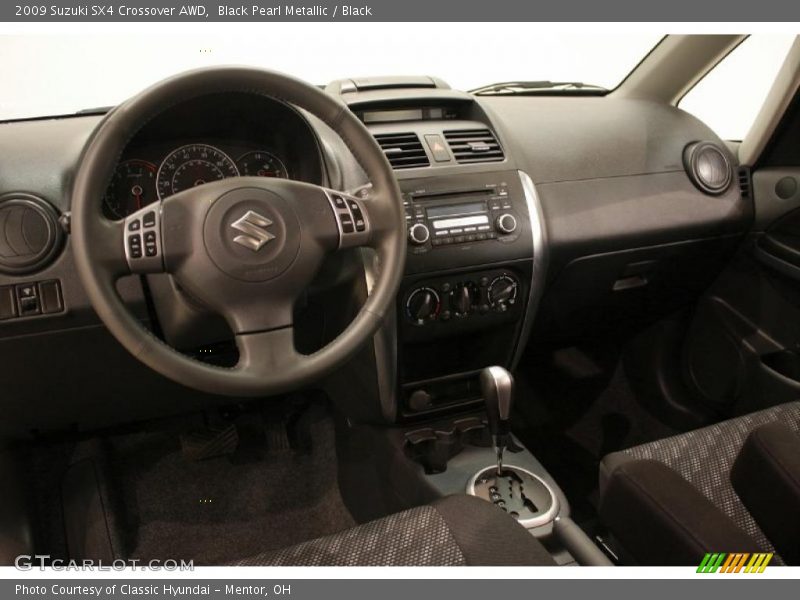 Black Pearl Metallic / Black 2009 Suzuki SX4 Crossover AWD
