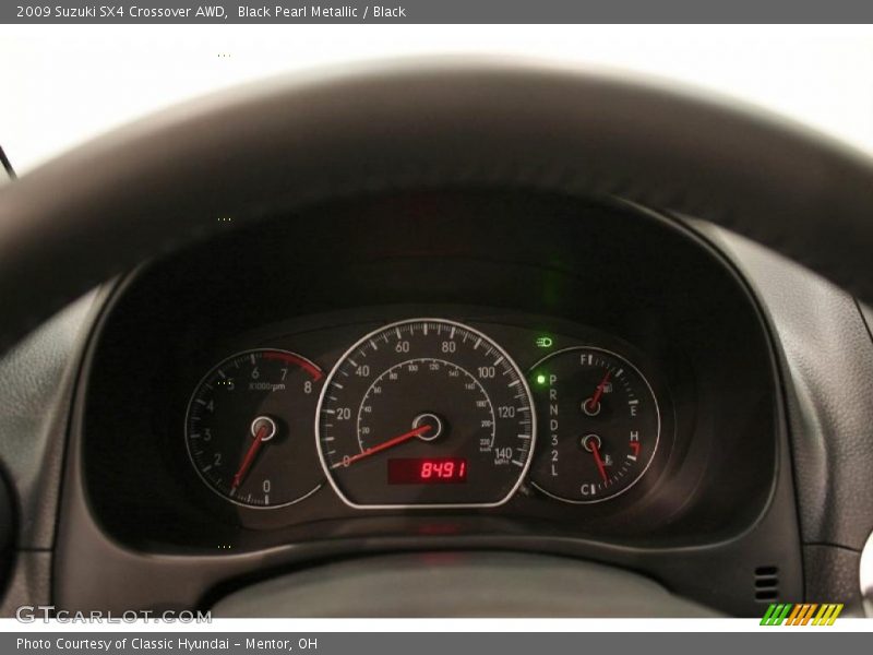 Black Pearl Metallic / Black 2009 Suzuki SX4 Crossover AWD
