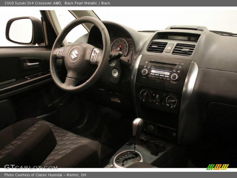 Black Pearl Metallic / Black 2009 Suzuki SX4 Crossover AWD